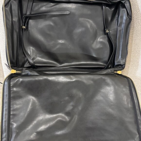 Authentic Chanel Black leather wild stitch 2 compartment suitcase travel bag - Picture 11 of 16